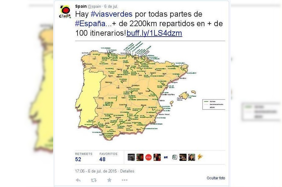 Turespaña y FFE desarrollan nuevas acciones para la promoción de las Vías Verdes españolas